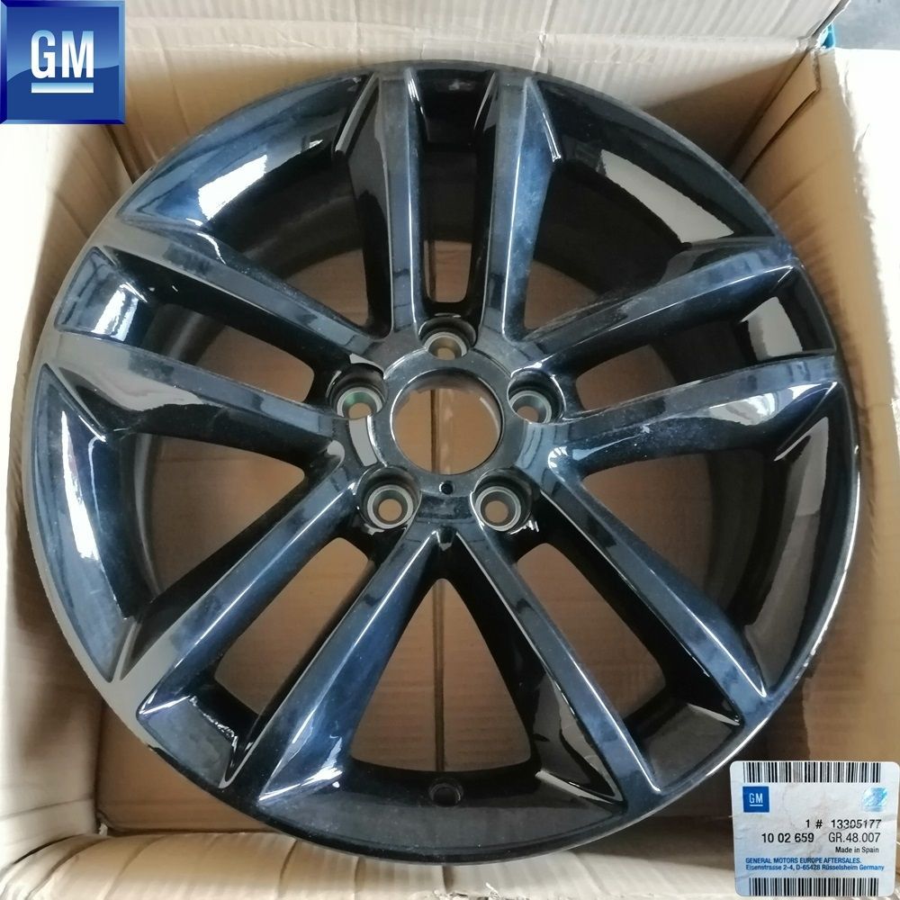 Opel Corsa D Steel Rim Black 5 Wheel Black 5 Spoke 7Jx17 17 Inch Code: X2 1 Piece Price GM Genuine 1002659 - 13305177