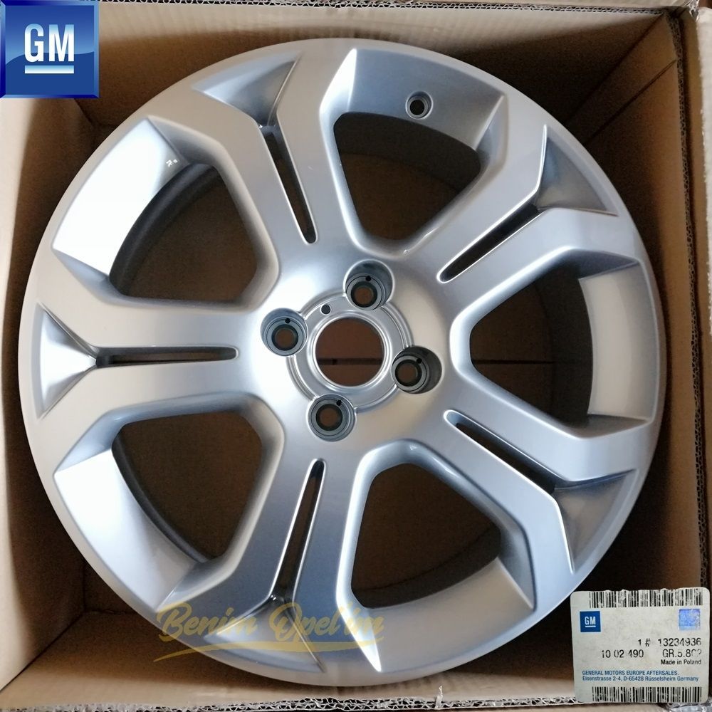 Product Code : 1002490 - Opel Meriva A Steel Wheel Rim Silver Grey 1/2Jx17 4 Lug Code: L9 1 Piece Price GM Genuine 1002490 - 13234936 - 13234936