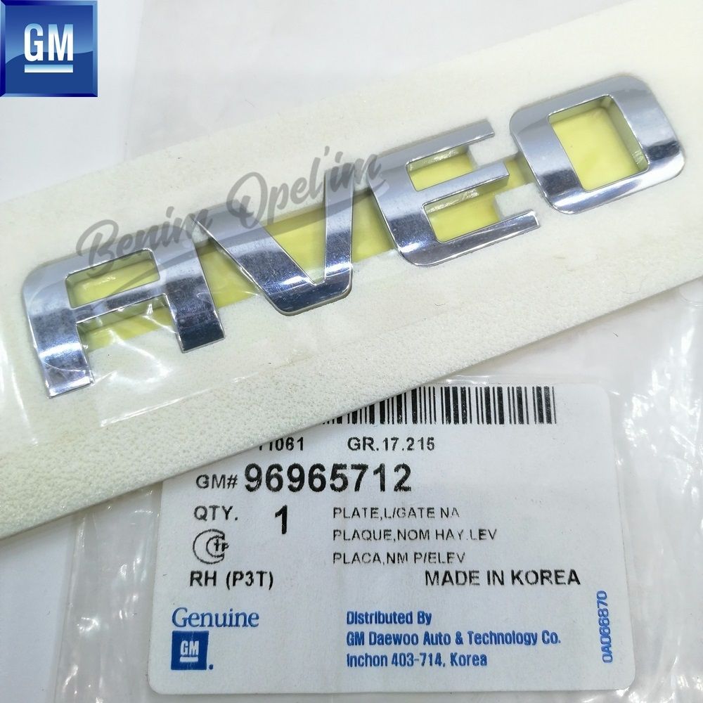 Product Code : 96965712 - Chevrolet Aveo T300 HB Aveo Lettering Chrome GM Original 96965712