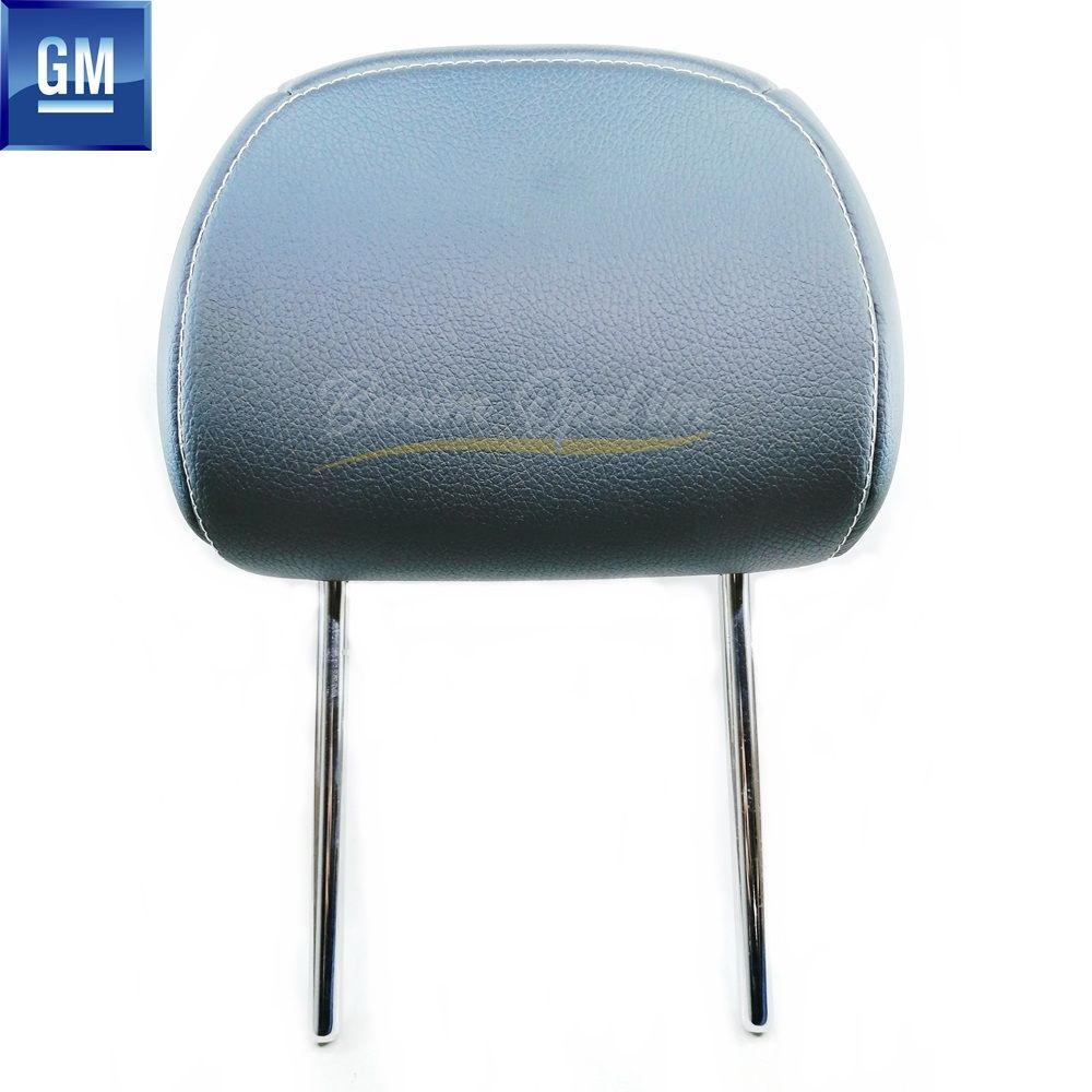 Opel Corsa D White Stitched Leather Right Front Headrest Smoked GM Genuine 7261804 - 13214136