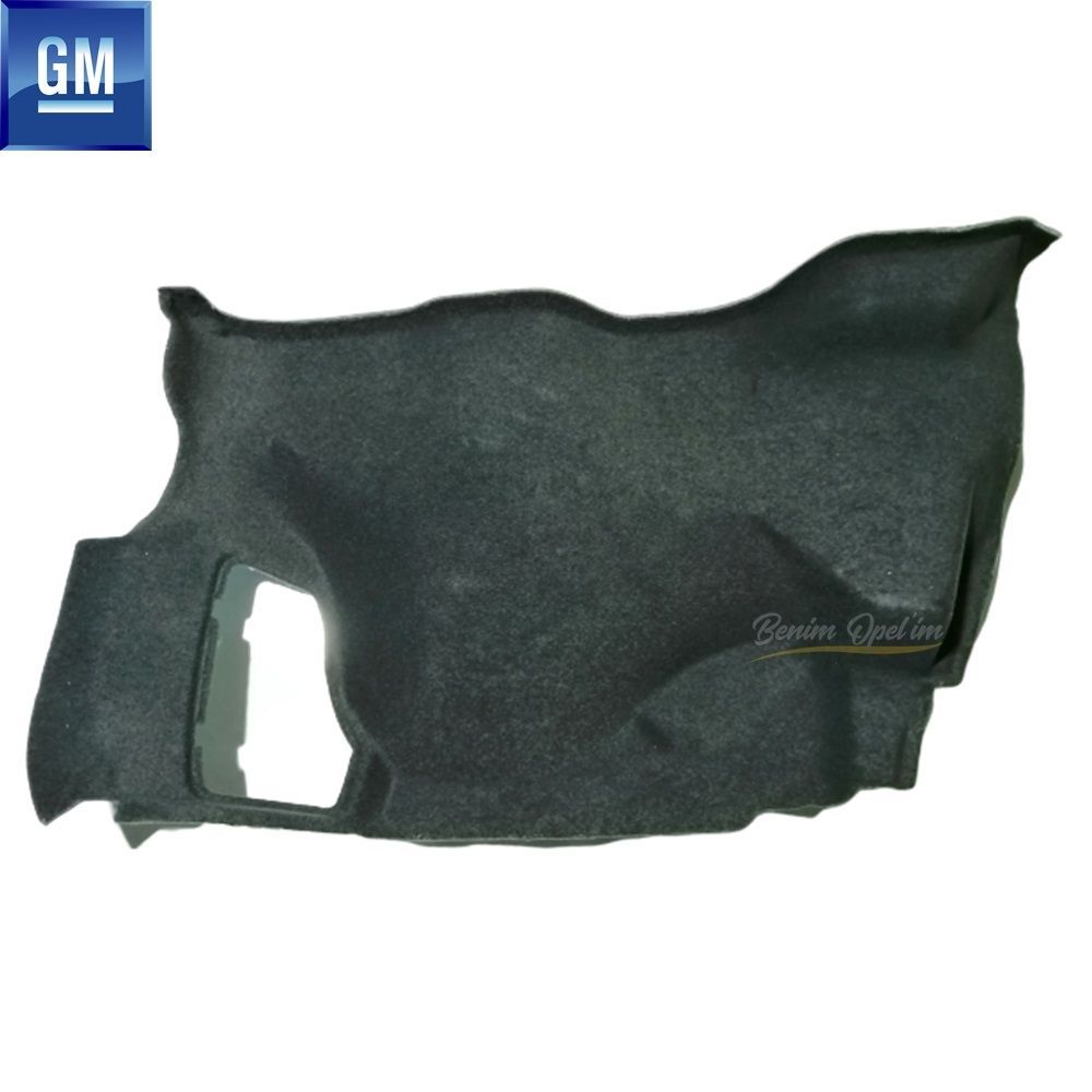 Opel Astra G HB Right Inner Trunk Carpet Grey (Rear Wheelhouse) GM Genuine 9104160 - 7236046