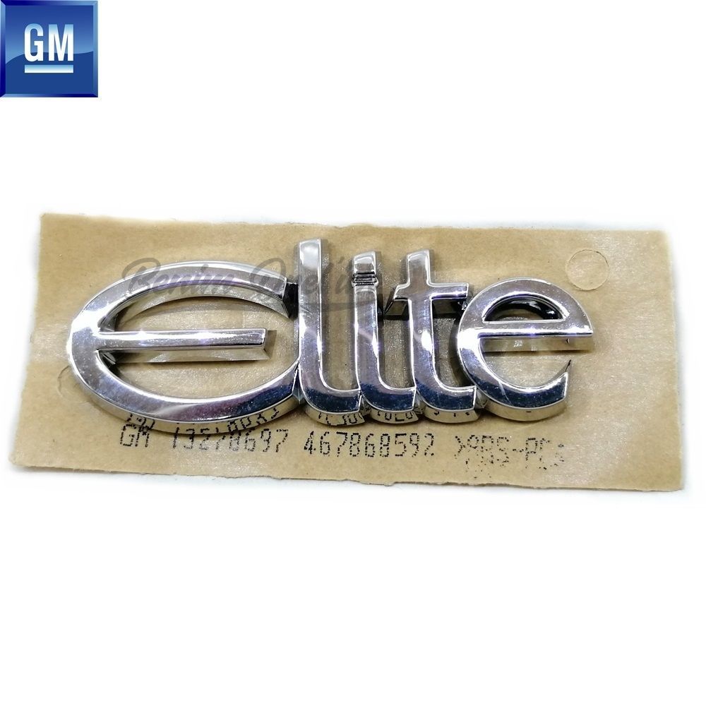 Front Fender Elıte Lettering Chrome Opel Astra J K, Crossland X, Insignia A B, Zafira C GM Genuine 171691 - 13278697