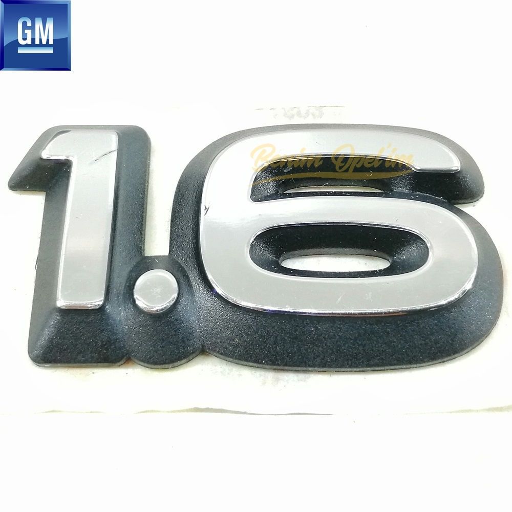 Product Code : 129490 - Old Type Chrome Plated 1.6 Lettering Black Opel Astra F Corsa B Tigra A Kadett E Vectra A GM Original 129490 - 90243603