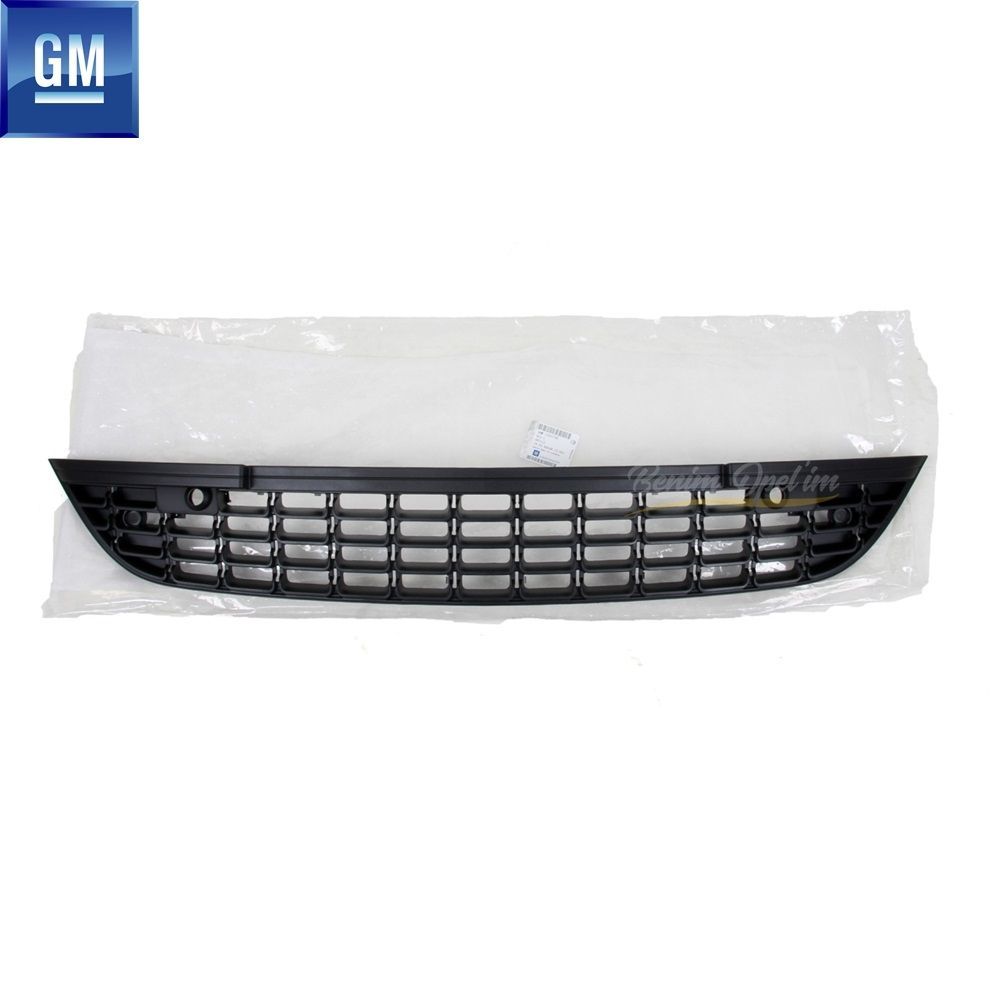 Opel Astra J Front Bumper Lower Grille with Sensor Inlet Black GM Original 13297795 - 1400465