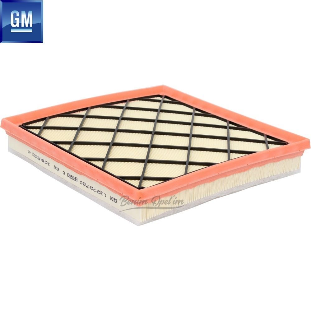 Sponge Air Filter Opel Astra J, Zafira C, Chevrolet Cruze 1.4/1.6/1.8/2.0 Engine (F14D/F16D A14XER/A16XER/A18XER/A20NFT) GM Genuine 13272720 - 834622