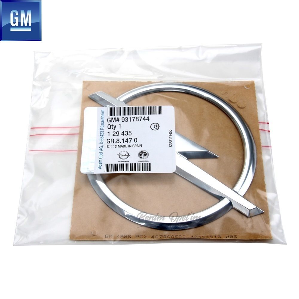 Product Code : 129341 - Opel Astra H Sedan Emblem Tailgate L69 GM Genuine 129341 - 93192125