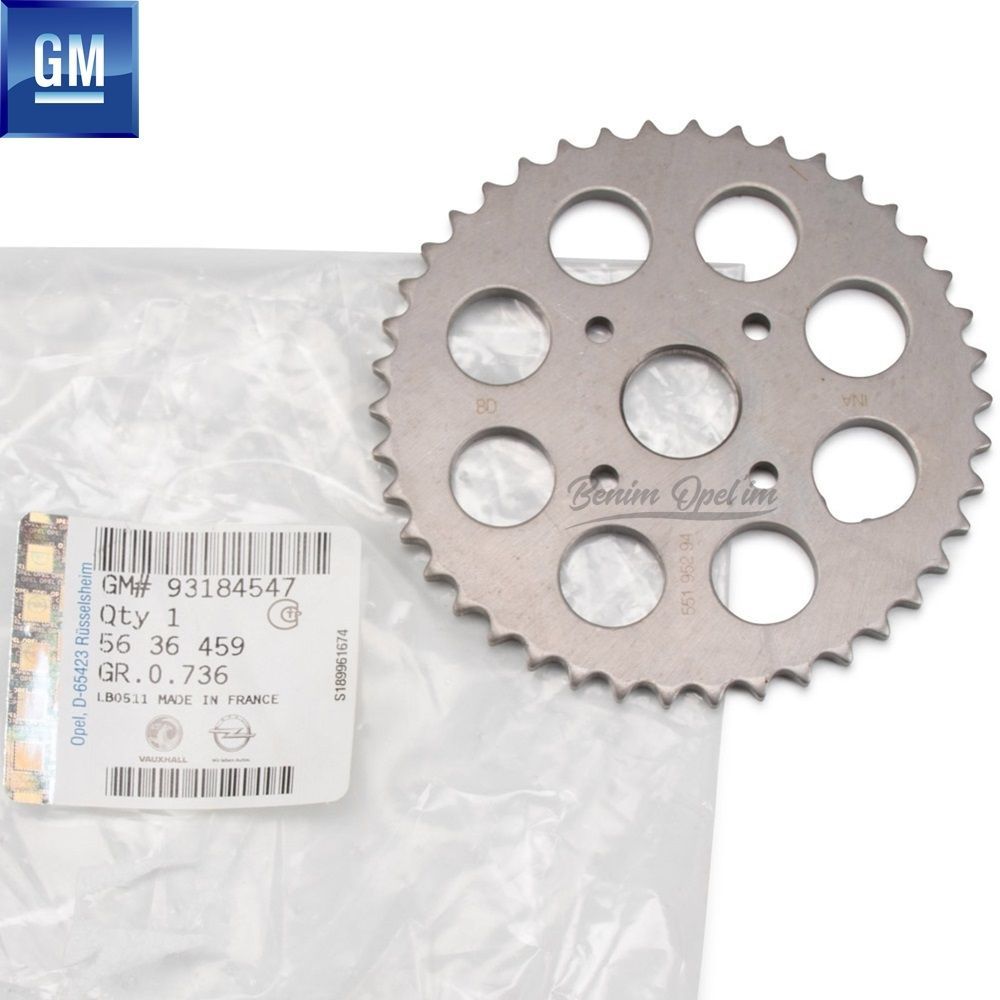 Product Code : 5636459 - 42 Tooth Timing Chain Sprocket 1.3 Diesel Opel Astra H J, Combo D, Meriva A B, Tigra B, Agila A B GM Genuine 5636459 - 93184547