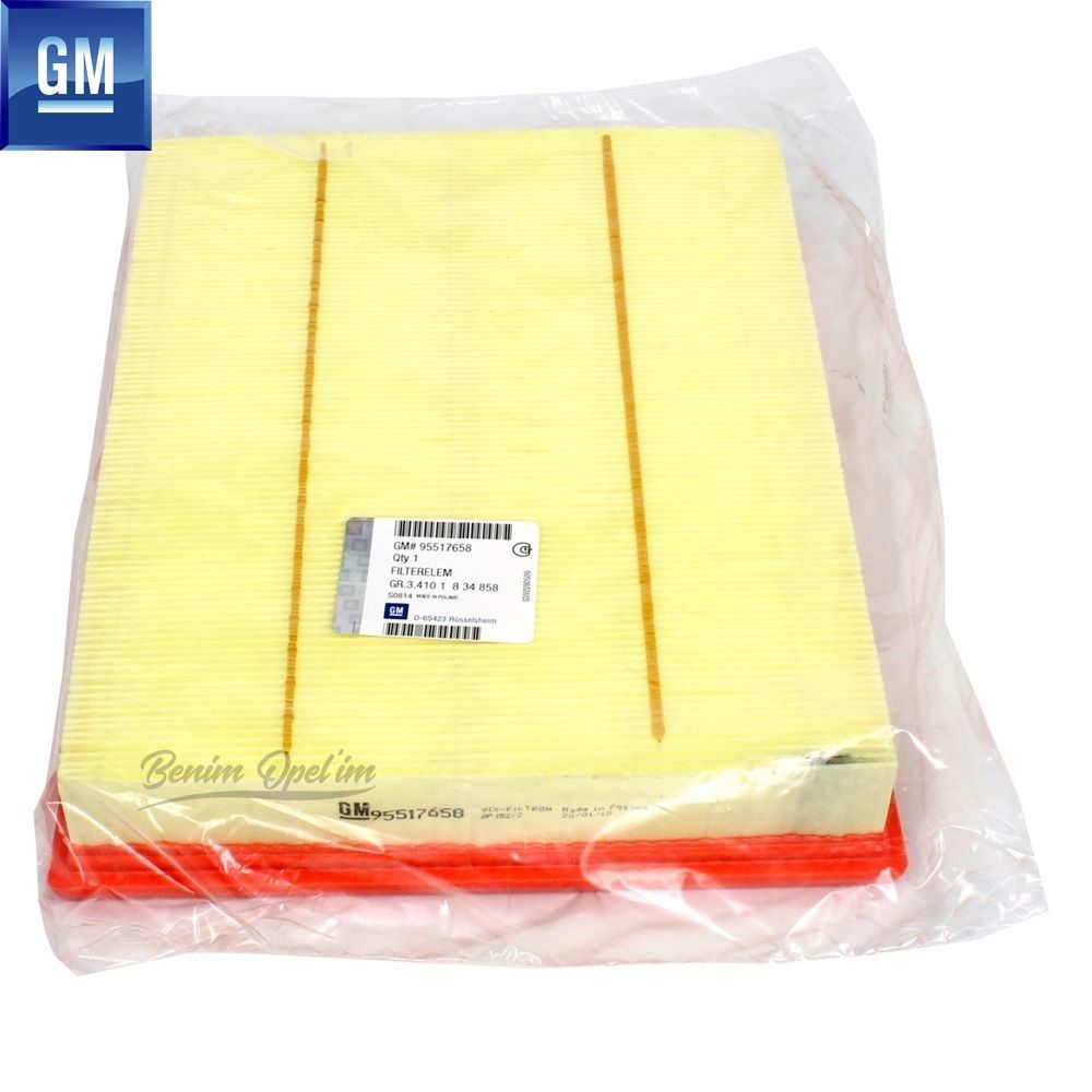 Opel Vectra C, Signum Sponge Free Air Filter Z19DT-Z22SE-Y22DTR Diesel GM Genuine 834858 - 95517658