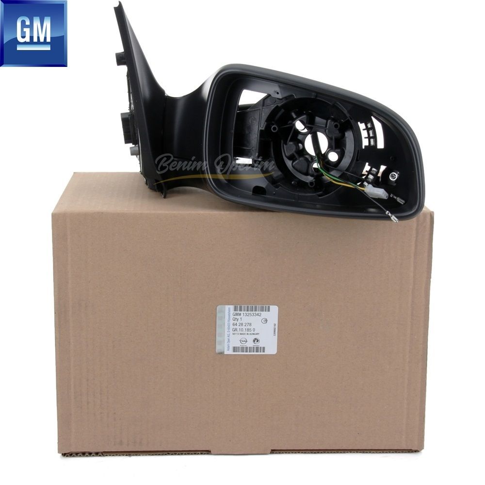 Opel Astra H Gtc Folding Electric Right Outside Rear View Mirror Body Black GM Original 6428278 - 13253342 - 13253342