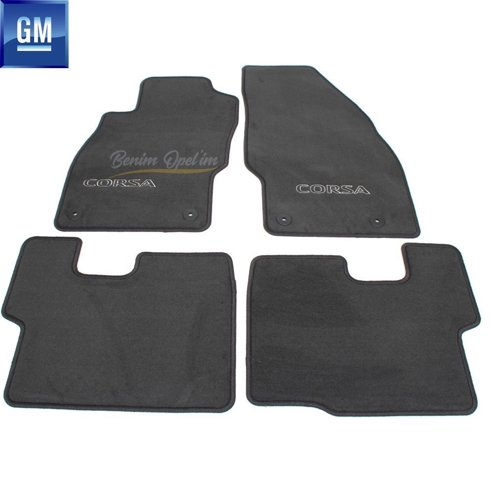 Product Code : 1724072 - Opel Corsa D Corsa Printed Carpet Floor Mats Smoked GM Genuine 1724072 - 93199286