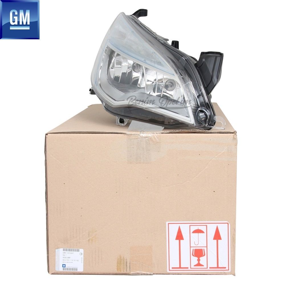 Opel Astra J Halogen Right Headlamp with Daytime Running Light (Ac1) GM Genuine 1216182 - 13253647