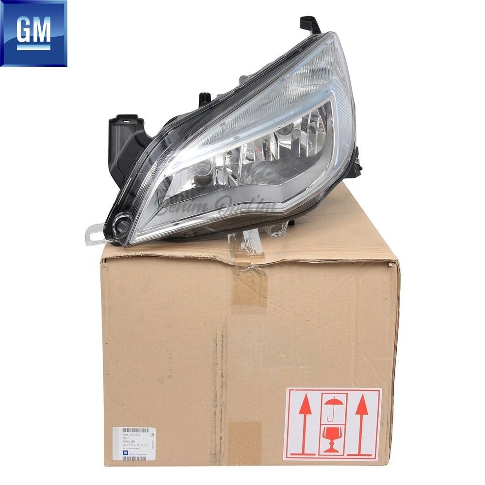 Opel Astra J Halogen Left Headlamp with Daytime Running Light (Ac1) GM Genuine 1216181 - 13253646