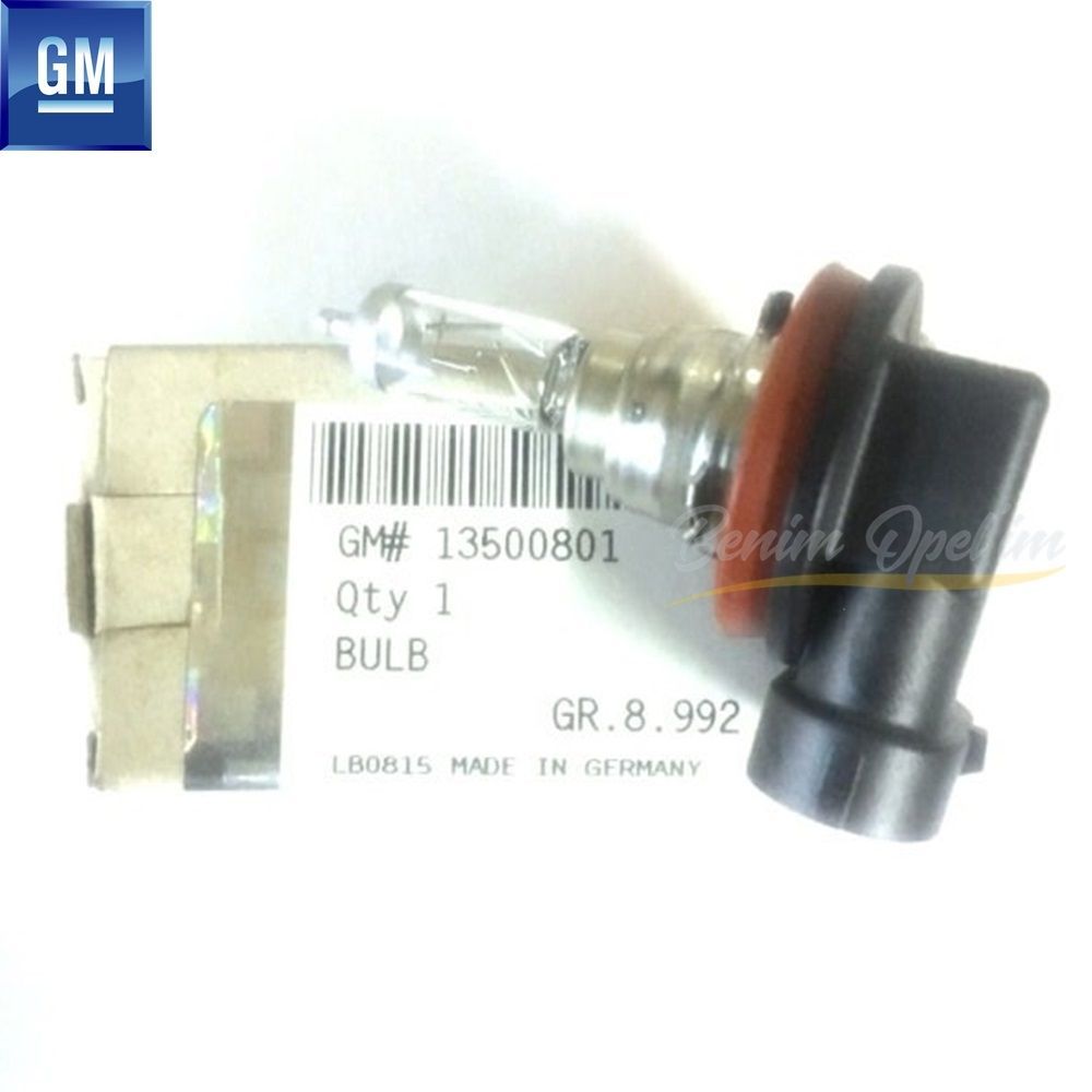 Product Code : 13500801 - Front Fog Lamp Bulb H8 12V/5W Opel Astra K, Insignia B, Zafira C GM Original 13500801