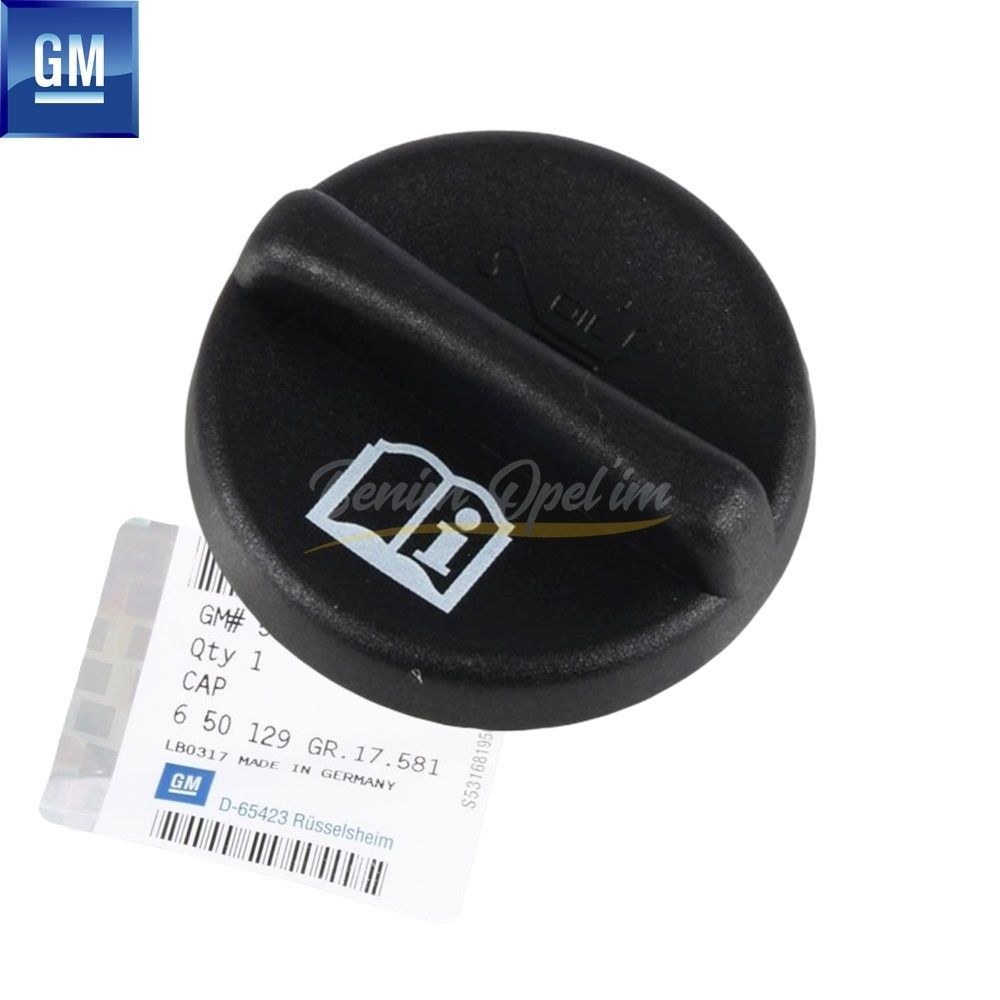 Engine Oil Cap Black Opel Astra J, Corsa E, Insignia A, Mokka, Zafira C, Chevrolet Aveo, Cruze, Trax GM Genuine 55566555 - 650129