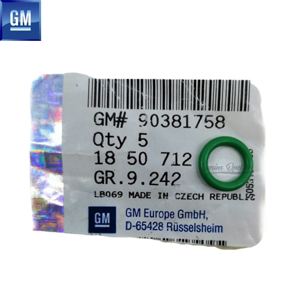 Product Code : 1850712 - Air Conditioner Compressor Oring 9.3X2.4 Opel Astra G, Zafira A, Calibra, Corsa B, Tigra A, Omega B, Vectra A B GM Genuine 1850712 - 90381758