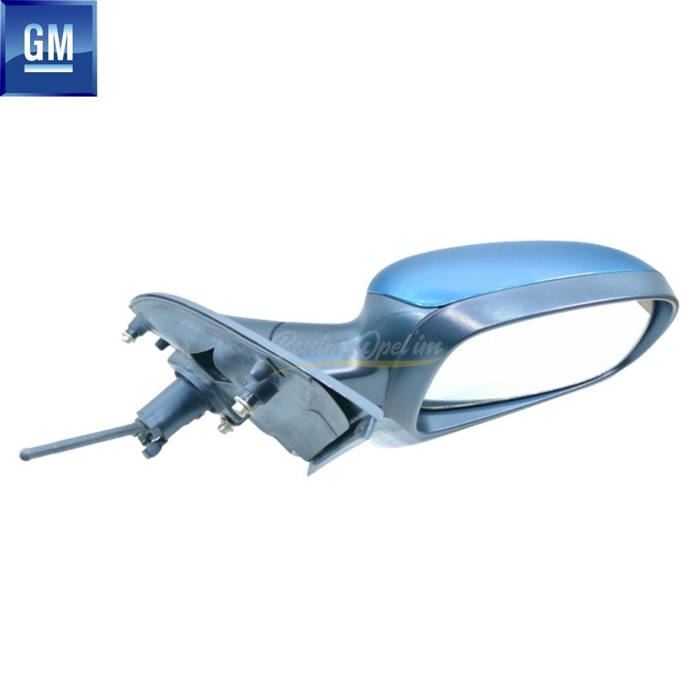 Product Code : 1428303 - Opel Corsa C Complete Manual Right Outside Rear View Mirror Blue GM Original 1428303 - 24420988