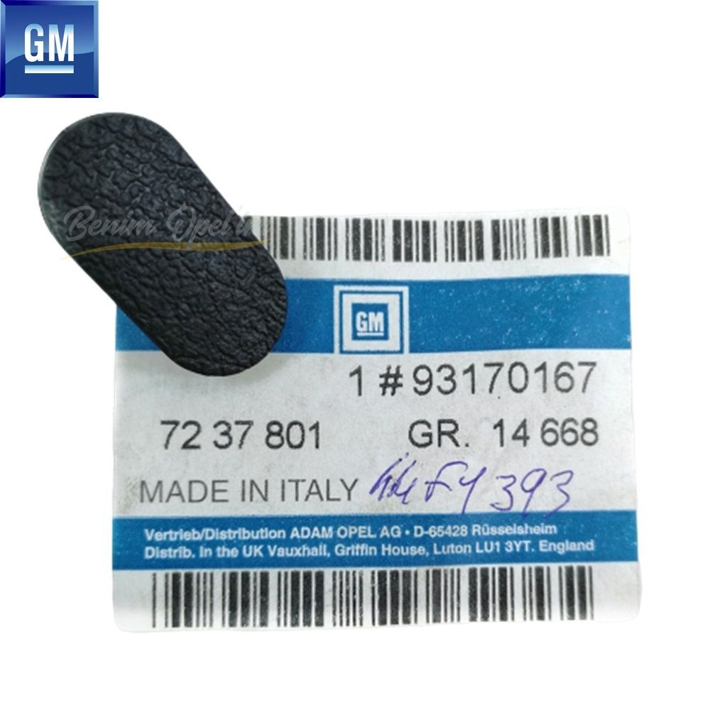 Product Code : 7237801 - Opel Astra G, Zafira A Left Centre Pillar Windshield Plug Black GM Genuine 7237801 - 93170167