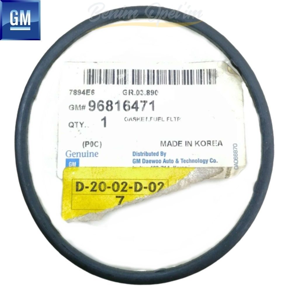 Fuel Filter Gasket Diesel Chevrolet Captiva C100, Epica V250, Lacetti J200, Opel Antara GM Original 96816471 - 4807213