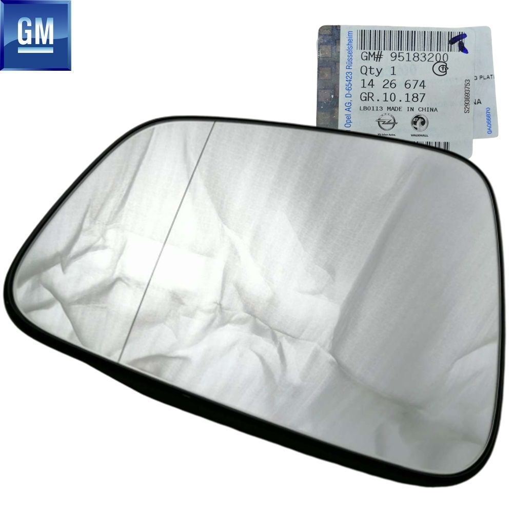 Opel Mokka, Mokka X Aspheric Left Outside Rear View Mirror Glass GM Genuine 1426674 - 95183200