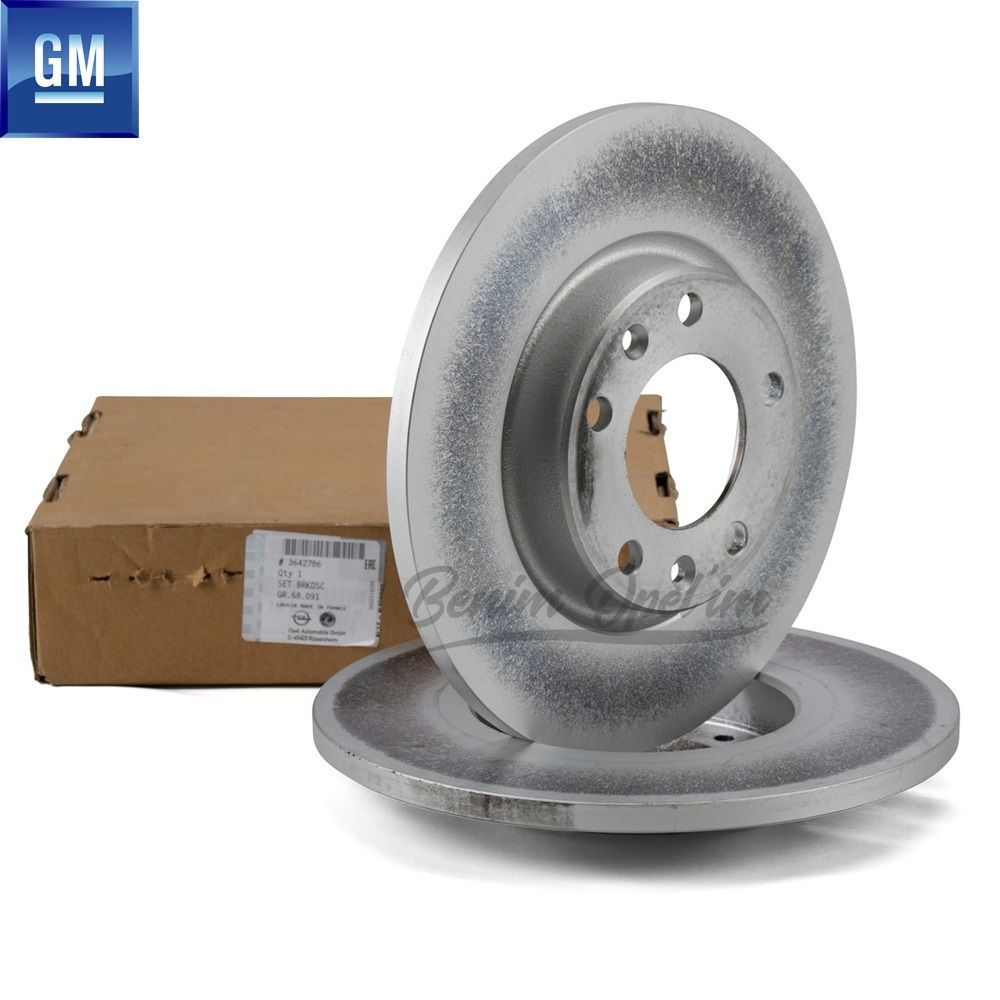 Rear Brake Disc Kit 268X12mm 1.2/1.5/1.6 Opel Grandland X, Combo E, Peugeot 3008 Genuine 3642786 - 1609582880