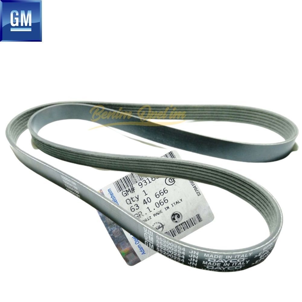 Product Code : 6340666 - Opel Astra H, Zafira B Alternator V Belt 6PK1370 1.9 (Hx, Jn) GM Genuine 6340666 - 93185361