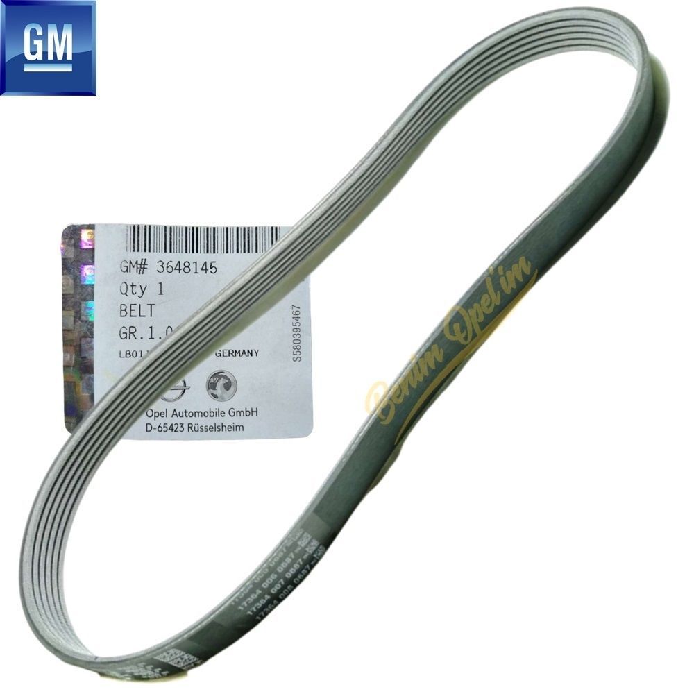 Opel Crossland X V Belt 6PKe848Le 1.2 GM Genuine 3648145