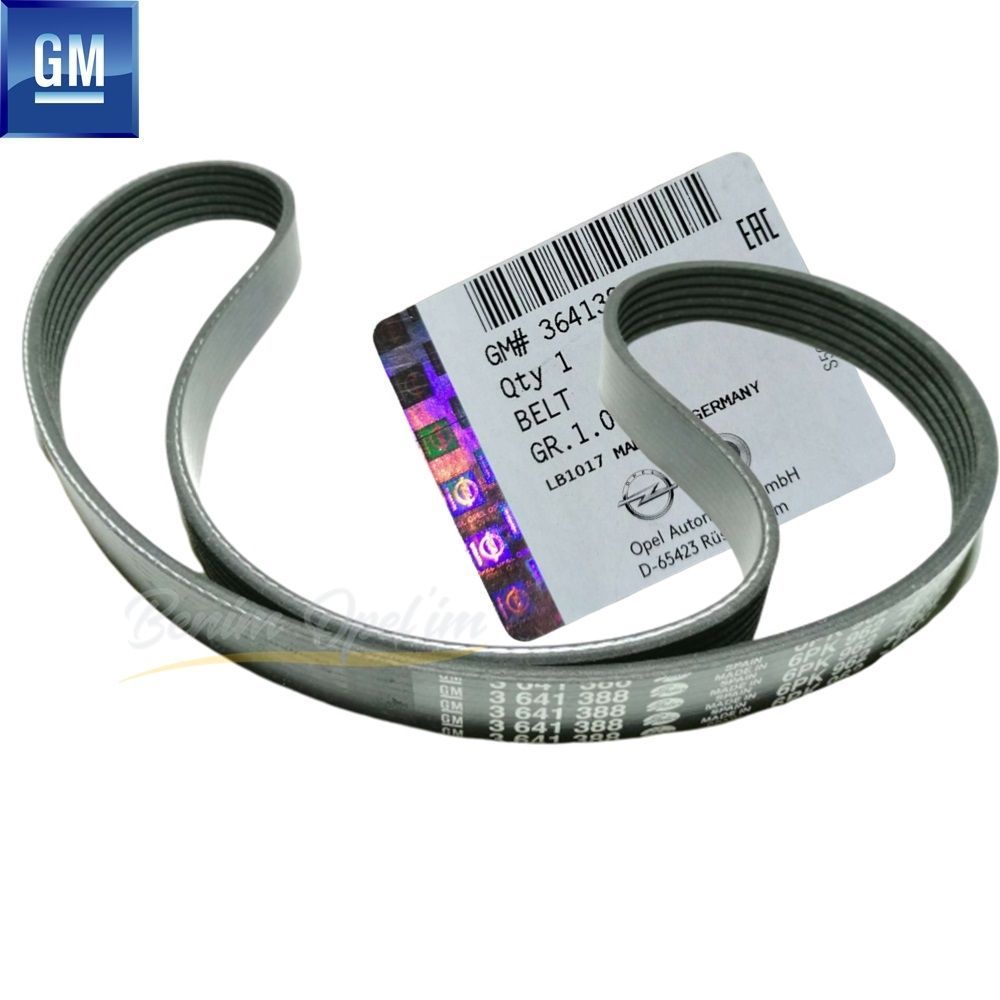 Opel Crossland X, Grandland X V Belt 6PK962 1.6 GM Genuine 3641388