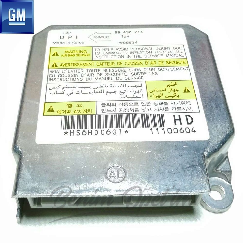 Chevrolet Aveo T200, Kalos Airbag Control Brain (Hd) GM Genuine 96430714