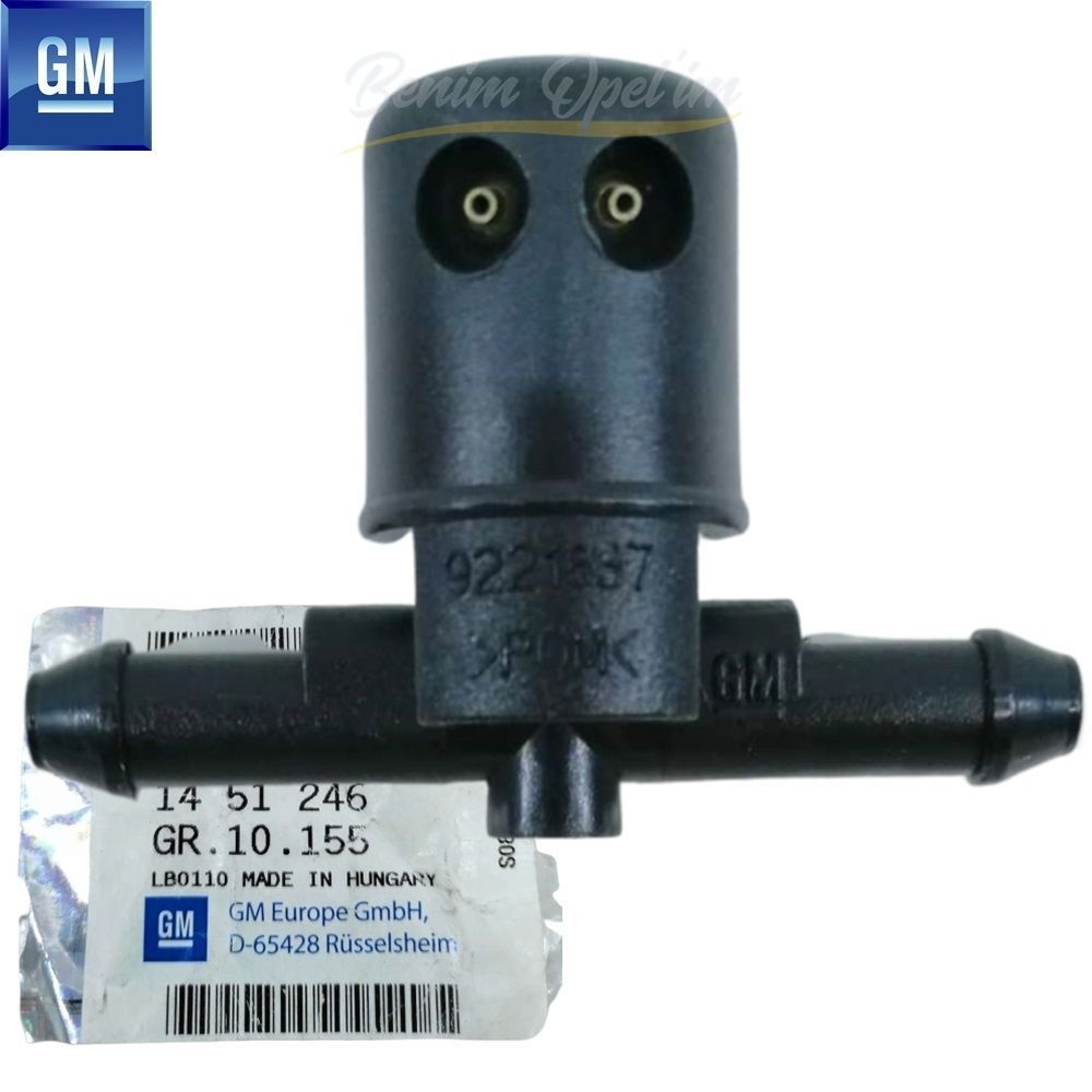 Opel Astra H Left Front Windscreen Water Sprinkler Nozzle Black GM Original 1451246 - 13118143