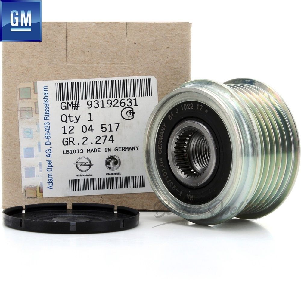 Alternator Pulley 1.3 (70/100 Amp) Opel Astra H, Corsa C, Meriva A, Tigra B GM Genuine 1204517 - 93192631