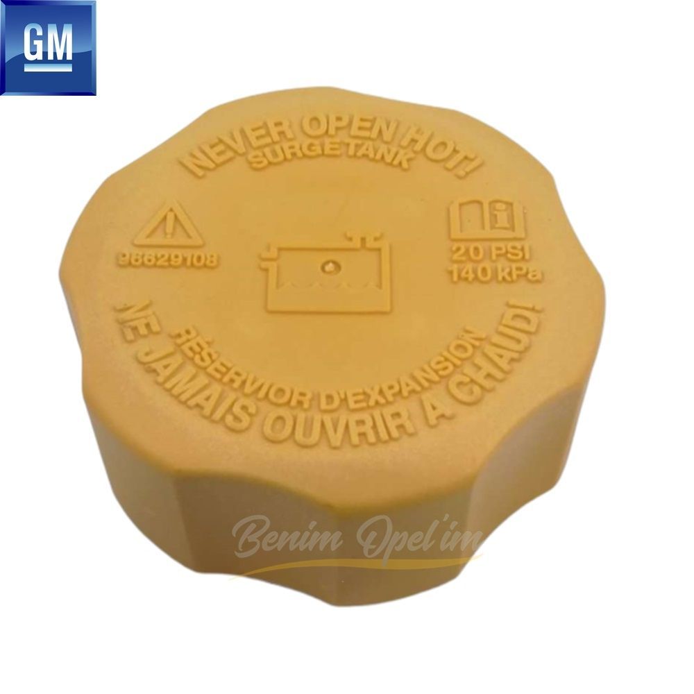 Product Code : 94539595 - Radiator Replacement Water Tank Cap Yellow Opel Antara, Chevrolet Epica, Lacetti, Captiva GM Original 94539595