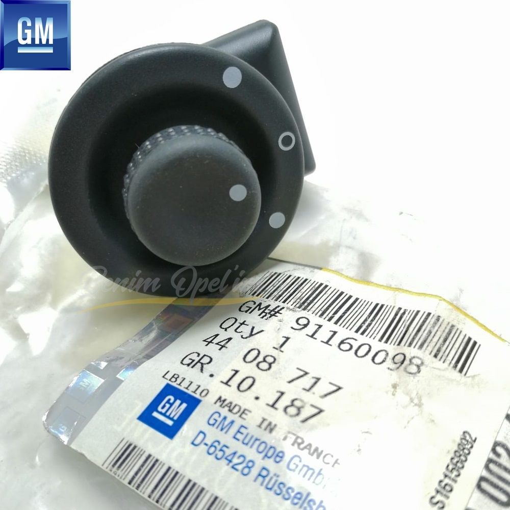 Mirror Adjustment Knob Black Opel Movano A, Vivaro A, Renault Trafic, Master GM Genuine 4408717 - 91160098