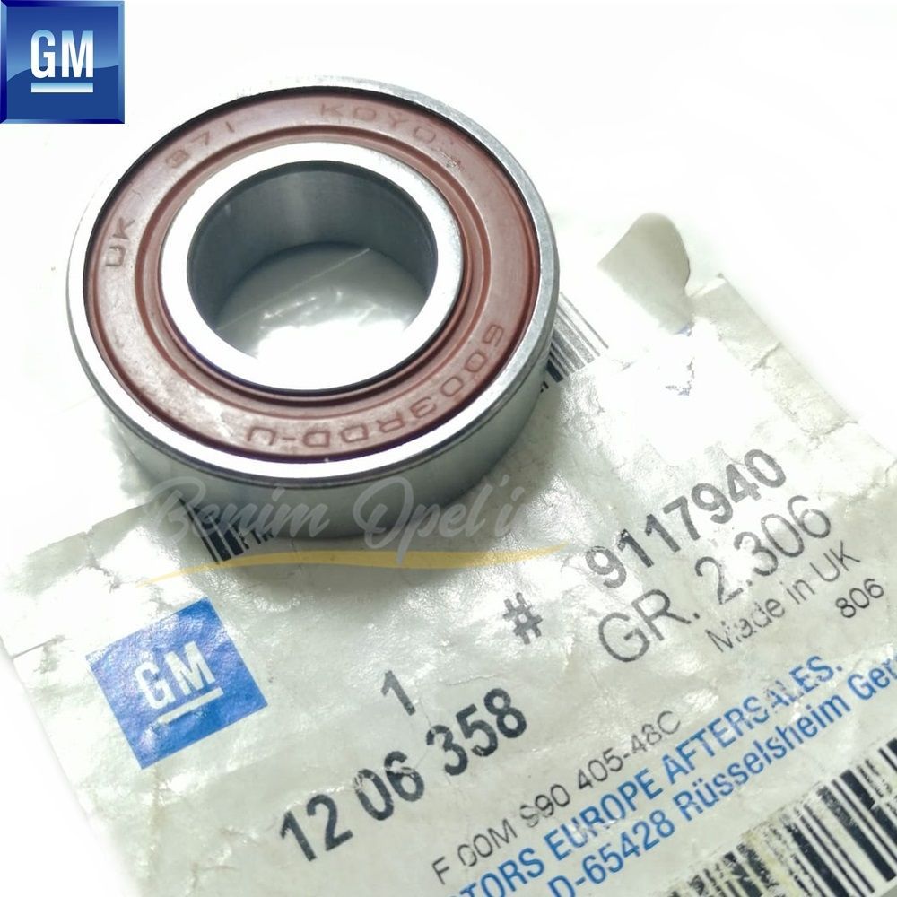 Rear Alternator Bearing 70Amp. (Bosch) Opel Vectra B C, Astra G H, Omega B, Corsa C D, Tigra B, Meriva A, Zafira A GM Genuine 1206358 - 9117940