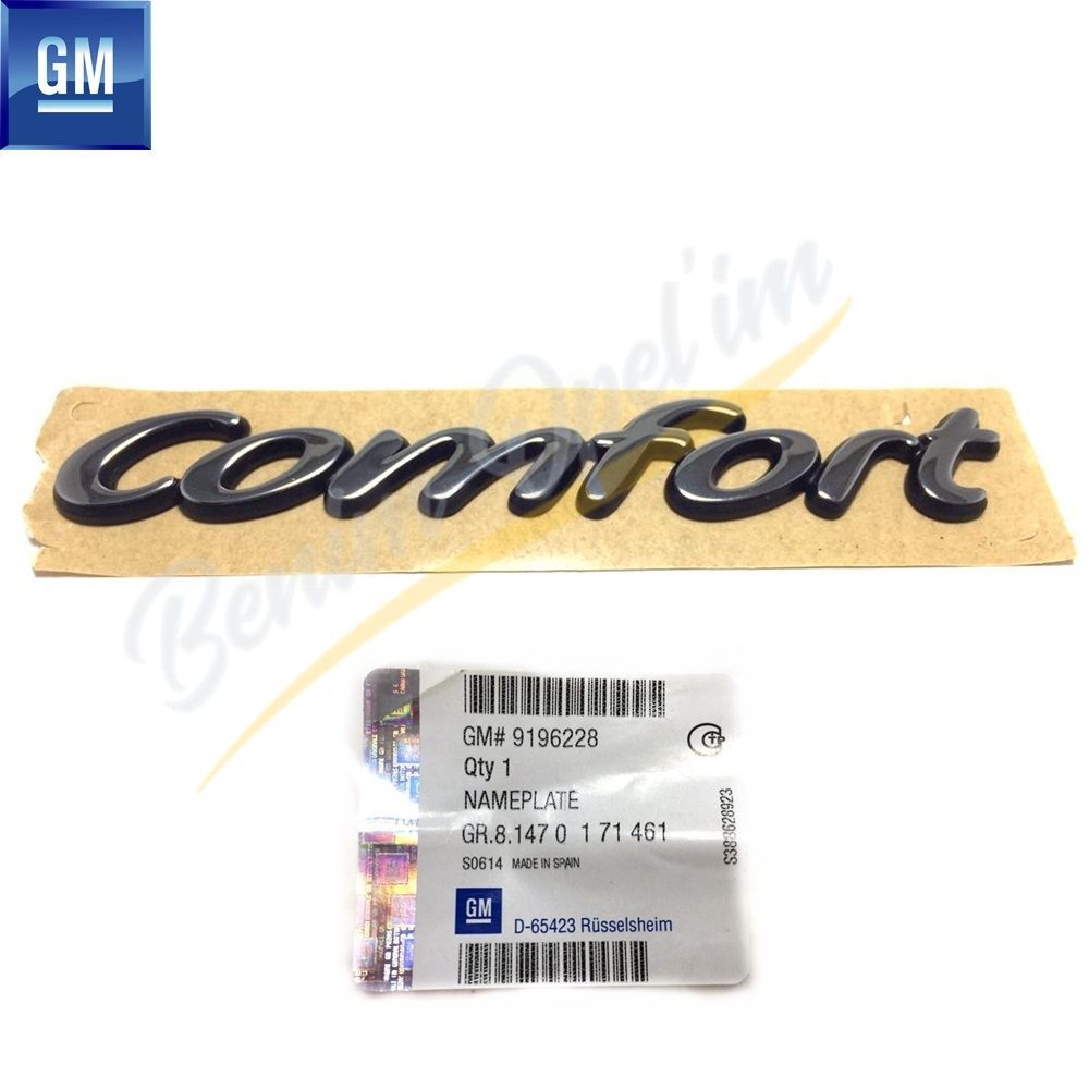 Product Code : 171461 - Opel Corsa C Comfort Lettering GM Genuine 171461 - 9229788