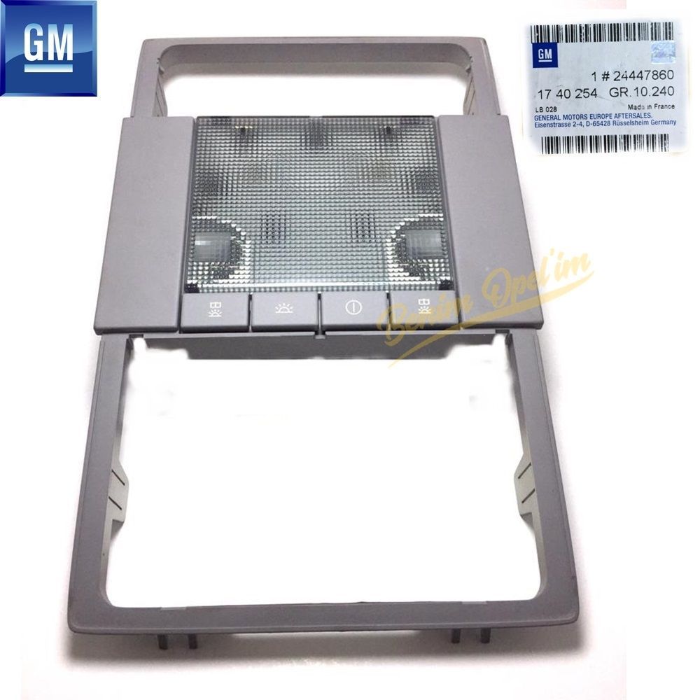 Product Code : 1740254 - Opel Vectra C, Signum 4 Button Front Roof Lamp Grey GM Genuine 1740254 - 24447860