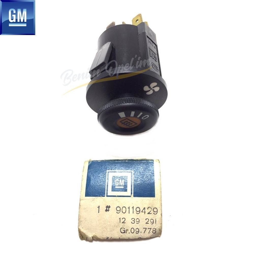 Product Code : 1239291 - Opel Kadette E, Corsa A Headlight Switch Black GM Genuine 1239291 - 90119429