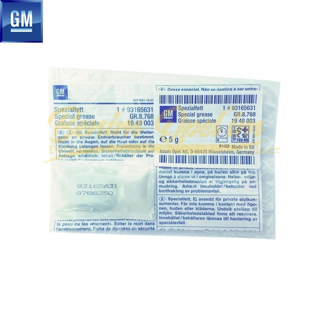 Opel, Chevrolet Brake Caliper Grease GM Genuine 1948003 - 93165631