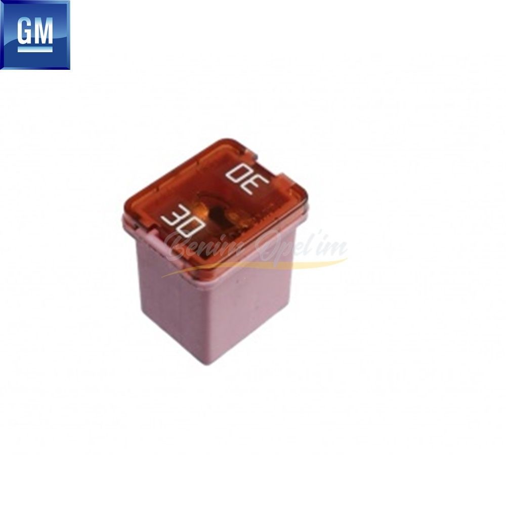 Small Box Fuse 30 Amp. Pink Short Type Opel Corsa D, Corsa E, Meriva B, Zafira C, Astra J, Insignia, Mokka GM Original 6238675 - 13257521