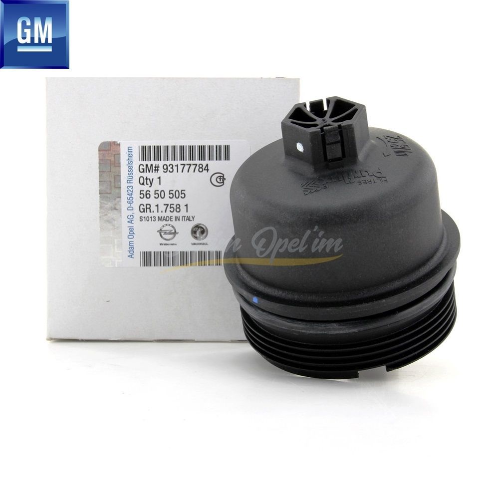 Product Code : 5650505 - Oil Filter Cap 1.3/1.4 Opel Corsa C, Corsa D, Meriva A, Astra H, Combo D, Tigra B GM Genuine 5650505 - 93177784