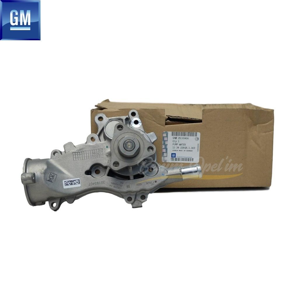 Product Code : 1334228 - Complete Recirculation Water Pump 1.2/1.4 Corsa D, Corsa E, Mokka, Zafira C, Astra J, Insignia, Meriva B, Aveo, Cruze GM Genuine 1334228 - 25193406