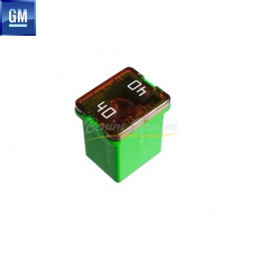 40 Amp. Box Fuse Green Short Type Opel Corsa D, Corsa E, Astra J, Insignia, Mokka, Meriva B GM Genuine 1238458 - 13257522