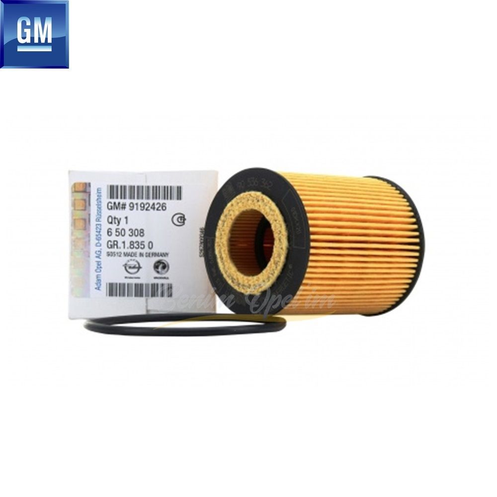 Product Code : 9192426 - Paper Type Oil Filter 1.8/3.0/3.2/2.5 Opel Astra G, Vectra B, Vectra C, Corsa C, Omega B, Tigra B GM Genuine 650308 - 9192426