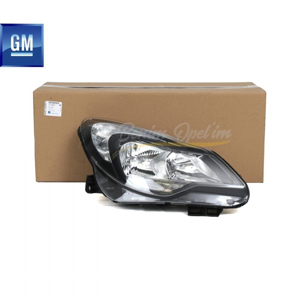 Opel Corsa D Right Headlight Dark Colour 2013 GM Original 1216833 - 13446802