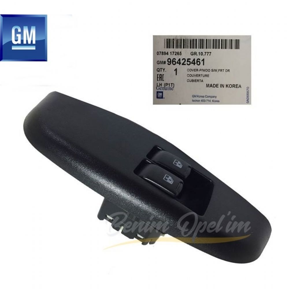 Chevrolet Aveo, Kalos Left Front Dual Window Lift Button Black GM Genuine 96425461