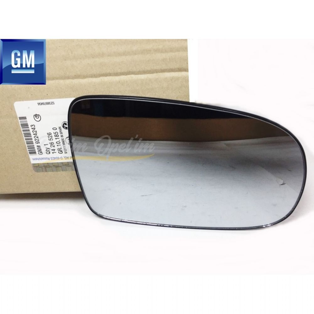 Product Code : 1426526 - Opel Corsa C Manual Right Outside Rear View Mirror Glass GM Original 1426526 - 9224243