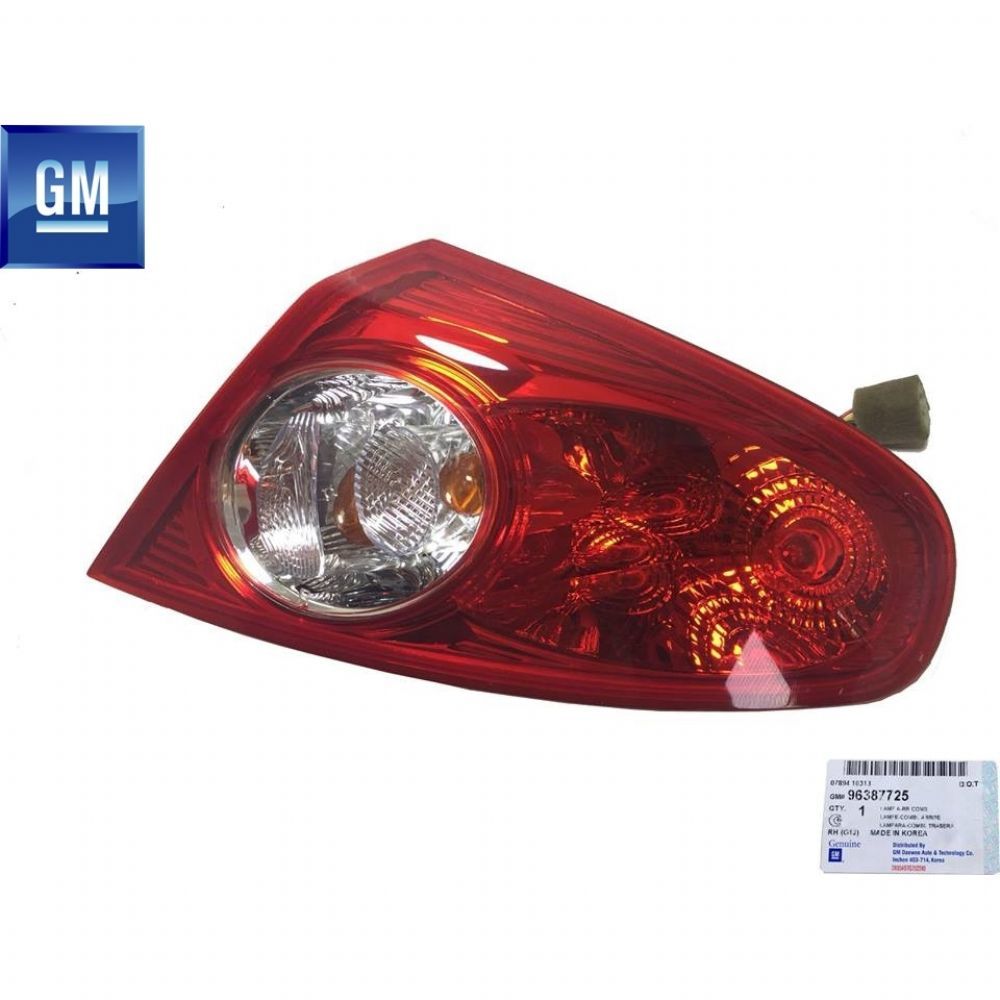 Product Code : 96387725 - Chevrolet Lacetti HB Hatchback Right Exterior Taillight GM Genuine 96387725