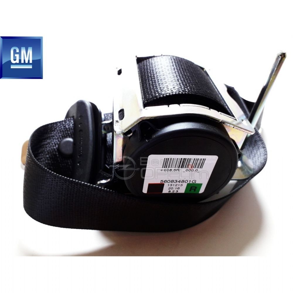 Opel Astra H Hatchback Right Front Seat Belt Black GM Genuine 5197277 - 13296212