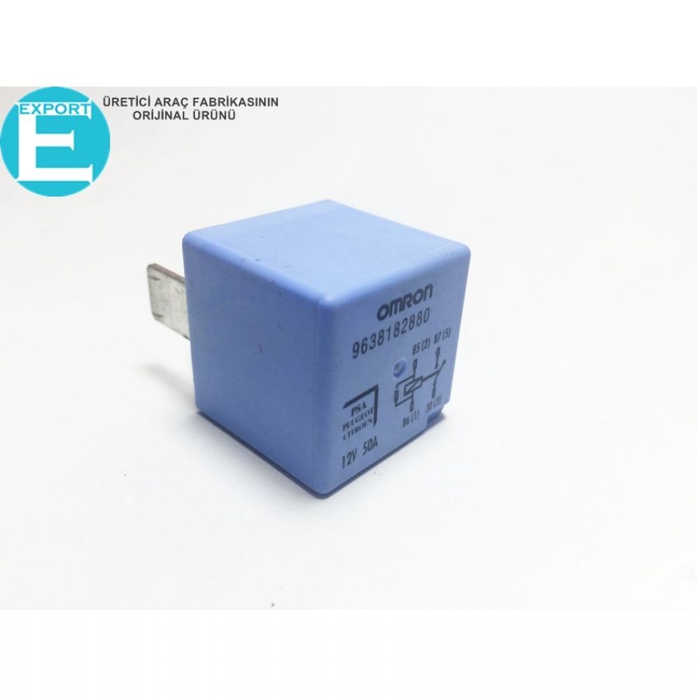 Product Code : 9638182880 - 4 Plug 12V 50 Amp Flasher Role Omron Model Blue Citroen C4, C5, C8, DS4, DS5, Peugeot 508, 607, 807 PSA Original 9638182880