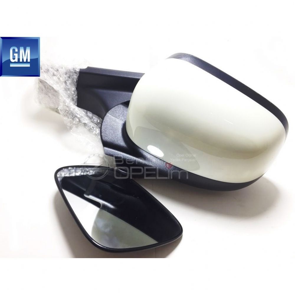 Chevrolet Spark M300 Complete Electric Left Outside Rear View Mirror Cream GM Genuine 95905531