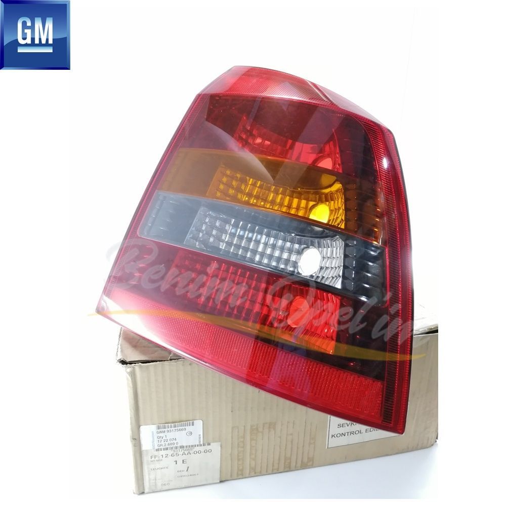 Product Code : 1222074 - Opel Astra G HB (Hatchback) Foggy Right Rear Taillight Dark Tone GM Original 1222074 - 93175669 - 93175669